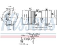 Nissens Compressore aria condizionata 890050 per Chevrolet Epica/Cruze R 134a PAG 46