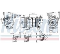 Compressore climatizzazione R 134a PAG 46 890051 NISSENS per CITROËN PEUGEOT DS