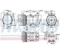 Compressore climatizzazione R 134a PAG 46 890081 NISSENS per FORD MONDEO II