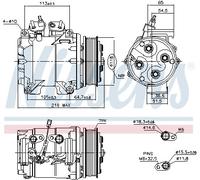 NISSENS 890128 Compressore aria condizionata