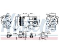 Compressore climatizzazione R 134a 890179 NISSENS per FORD VOLVO