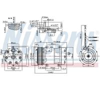 NISSENS 890221 Compressore, Climatizzatore per DAF