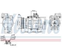 Compressore Aria Condizionata Nissens per Kia Carens III Un