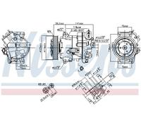 Compressore aria condizionata NISSENS 890264