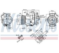 Compressore climatizzazione R 134a PAG 46 890267 NISSENS per OPEL ASTRA J
