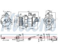 NISSENS 890359 Compressore, Climatizzatore per BMW