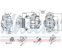 Compressore, condizionatore d'aria NISSENS 890412