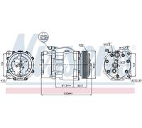 NISSENS 89061 Compressore, Climatizzatore per VW