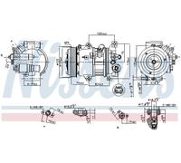 Nissens Compressore aria condizionata 890650 - R 134a PAG 46 - per Toyota Auris / Avensis (T27)