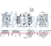 Compressore, condizionatore d'aria NISSENS 890655