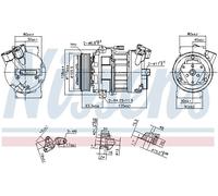 NISSENS 890656 Compressore, Climatizzatore per NISSAN,OPEL,RENAULT,VAUXHALL