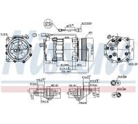 NISSENS 890761 Compressore, Climatizzatore per AUDI,FORD,MERCEDES-BENZ,SEAT,SKOD