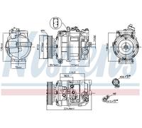 NISSENS 89091 Compressore, Climatizzatore per AUDI,PORSCHE,VW