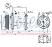 NISSENS 89097 Compressore aria condizionata Compressore Aria Condizionata Compressore clima Compressore condizionatore