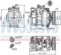 NISSENS 89223 Compressore, Climatizzatore per AUDI