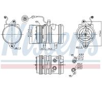 Nissens Compressore aria condizionata 89275 R134a PAG46 per Daewoo Kalos, Chevrolet Aveo Berlina