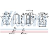 NISSENS 89278 Compressore, Climatizzatore per HYUNDAI,KIA