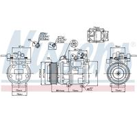 Compressore, condizionatore d'aria NISSENS 89301