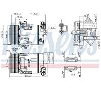 Compressore climatizzazione R 134a 89393 NISSENS per ALFA ROMEO 159 SPIDER BRERA