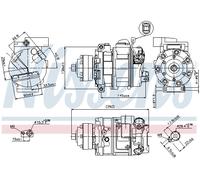 NISSENS 89418 Compressore, Climatizzatore per AUDI,LAMBORGHINI,VW