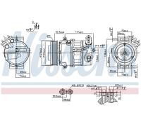 NISSENS 89497 Compressore, Climatizzatore per OPEL,SAAB,VAUXHALL