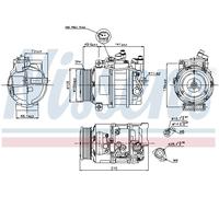 NISSENS 89520 Compressore, Climatizzatore per MERCEDES-BENZ