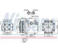 Compressore climatizzazione R 134a PAG 56 89551 NISSENS per FORD MAZDA