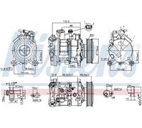NISSENS 89593 Compressore, Climatizzatore per ALPINA,BMW