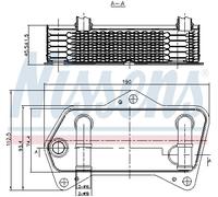 Radiatore olio, cambio automatico NISSENS 90653