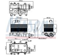 NISSENS 90673 Radiatore olio, Cambio automatico per BMW,LAND ROVER