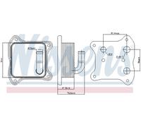 Radiatore olio motore Alluminio 90680 NISSENS per VW SKODA SEAT AUDI
