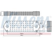 Nissens Radiatore olio motore VI 90715 per SCANIA P I 8.867 2004-2019 senza guarnizioni