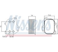 NISSENS Radiatore olio motore