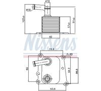 NISSENS 90776 Radiatore olio, Olio motore per FORD