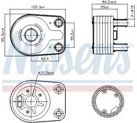 NISSENS 90898 Radiatore olio motore