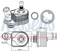 Nissens Radiatore olio motore 91101 106x91 Adatto per Iveco Daily IV