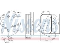 Radiatore olio, olio motore NISSENS 91108