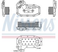 NISSENS 91141 Radiatore olio motore