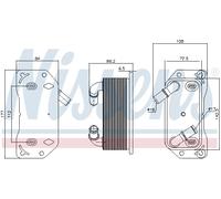 NISSENS 91189 Radiatore olio, Olio motore per POLESTAR,VOLVO