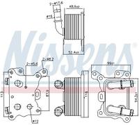 NISSENS 91193 Radiatore olio, Olio motore per DACIA,MERCEDES-BENZ,MITSUBISHI,NIS