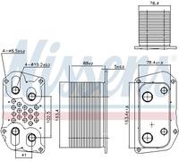 NISSENS 91259 Radiatore olio, Olio motore