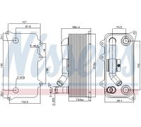 Radiatore olio, olio motore NISSENS 91273