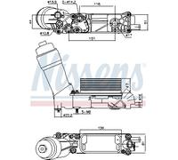NISSENS 91335 Radiatore olio, Olio motore per CHRYSLER,DODGE,FIAT,JEEP,LANCIA