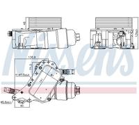 Radiatore olio, olio motore NISSENS 91339