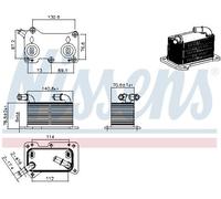 NISSENS 91368 Radiatore olio, Olio motore per VOLVO