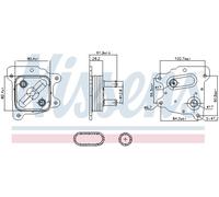 Radiatore olio motore Alluminio 91436 NISSENS