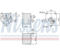NISSENS 91512 Radiatore olio, Cambio automatico