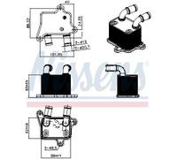 NISSENS 91588 Radiatore olio, Cambio automatico per RENAULT