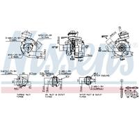 NISSENS 93216 Turbina per TOYOTA Avensis Verso (M2) PREVIA (MCR3, ACR3, CLR3)
