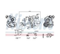 Nissens 93310 Compressore Carica per Mercedes-Benz W205 S205 A205 C205 X253 C253